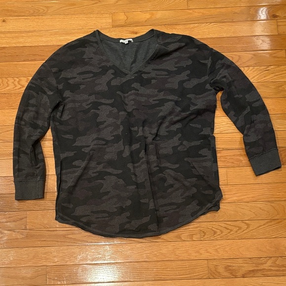 Z Supply Tops - Z Supply Black Camo Sweatshirt